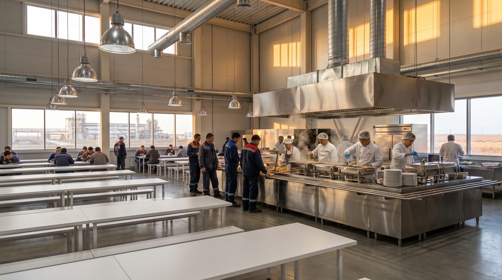 Industrial dining hall operated by Kanagat Tagam
